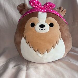 Squishmallow 2/$25 Andres the Valentine Sheltie Retired 12”